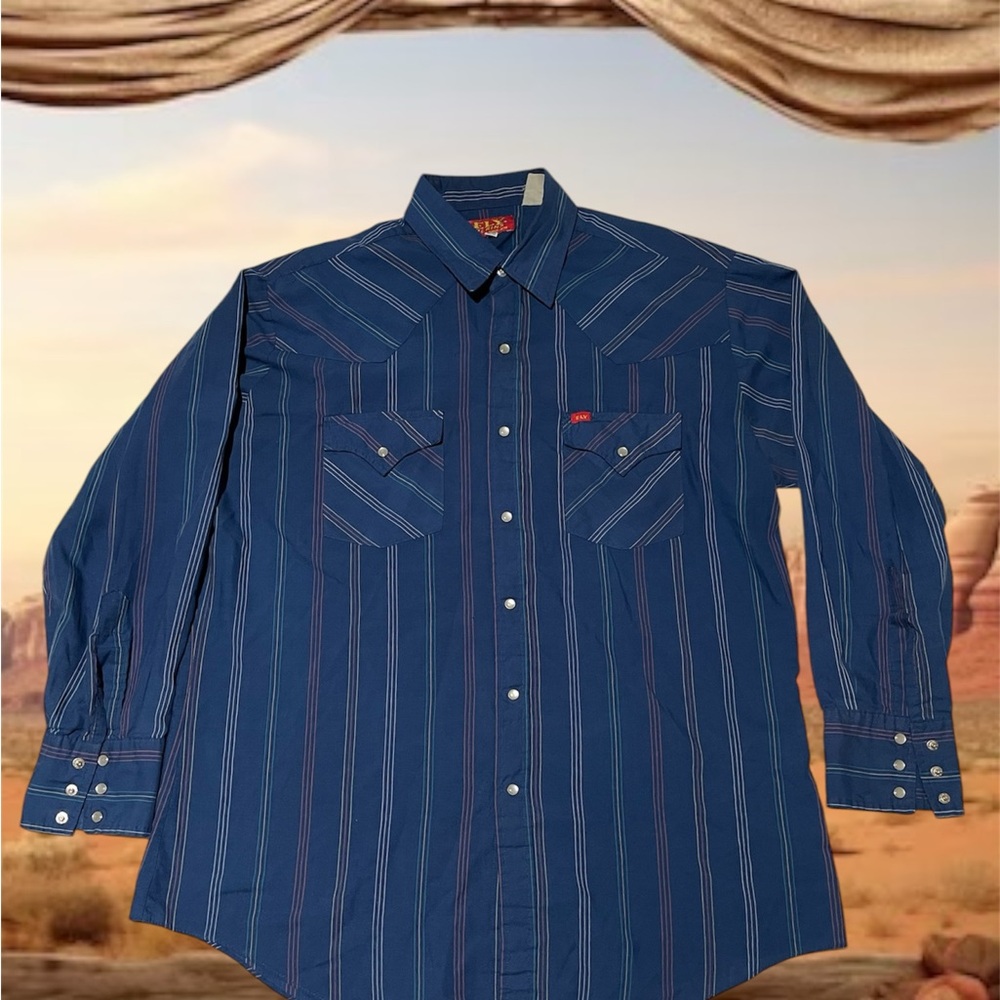 Blue Casual Button Down Shirt